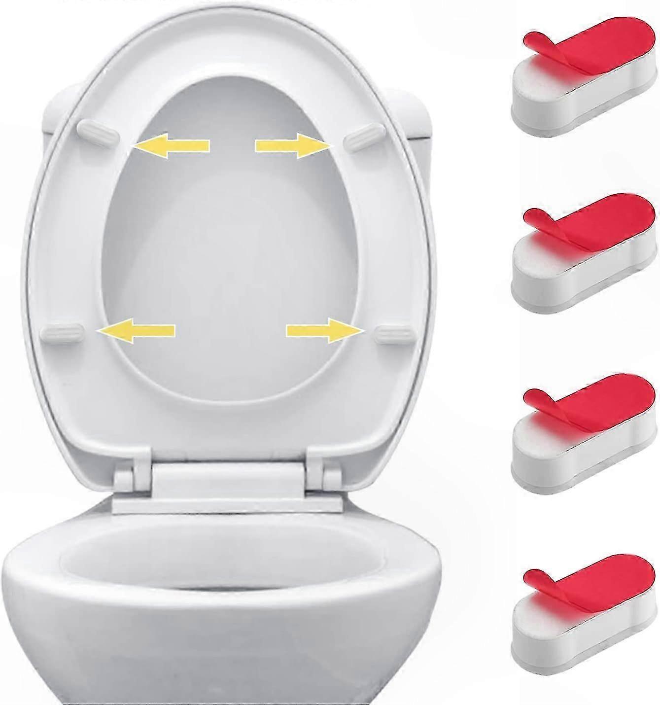Universal Toilet Seat Bumper Set - 4 Pack Soft Cushion Pads for Enhanced Stability and Comfort with Bidet and Lid Compatibility