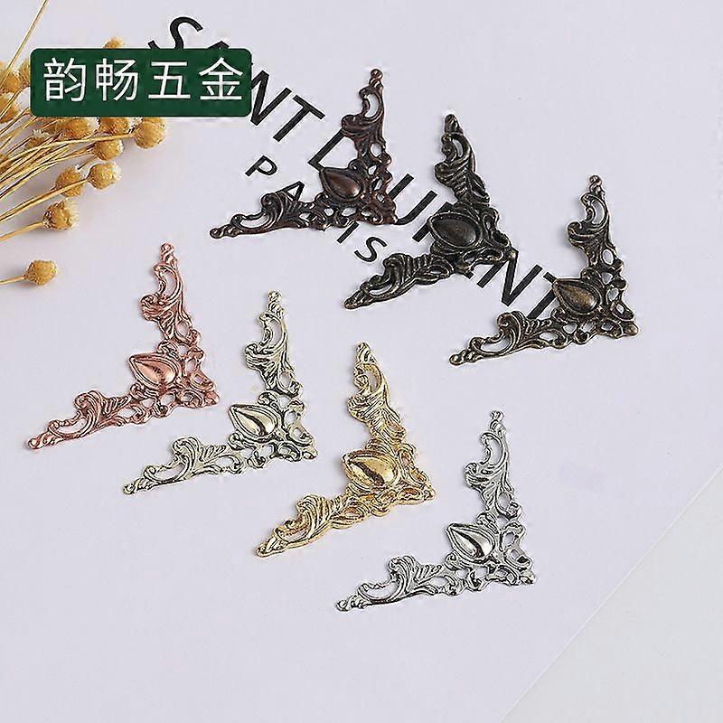 100pcs Metal Book Corners Protector Guard Edge Cover Book Scrapbooking Menus Album Notebook Folder File Corner Decorative Frame Angle Protector Covers
