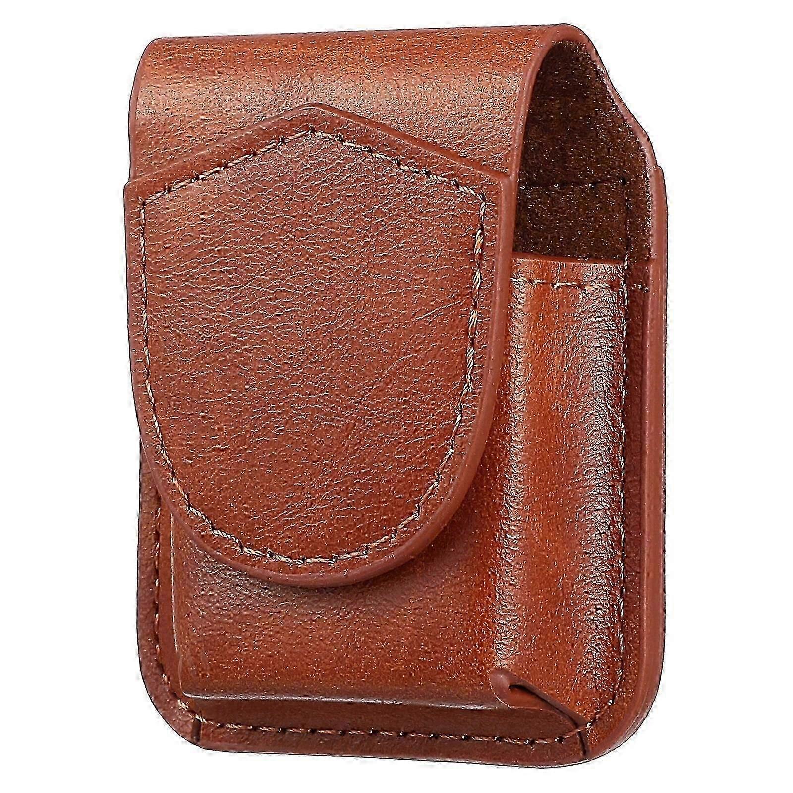 Portable Leather Case for Cigarette Lighter with Protective Cover
