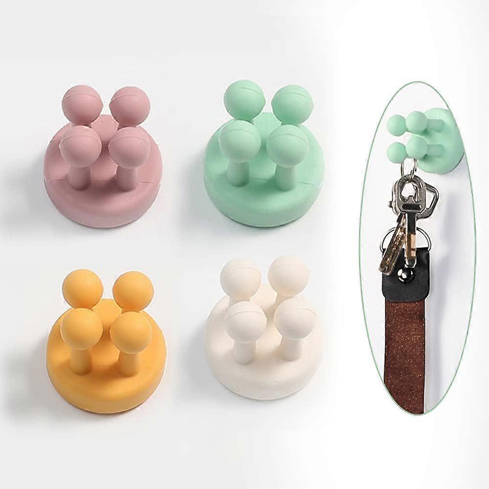 4 Pieces Bathroom Hooks, Multi-Purpose Razor Hooks, Razor Holder Adhesive Hook