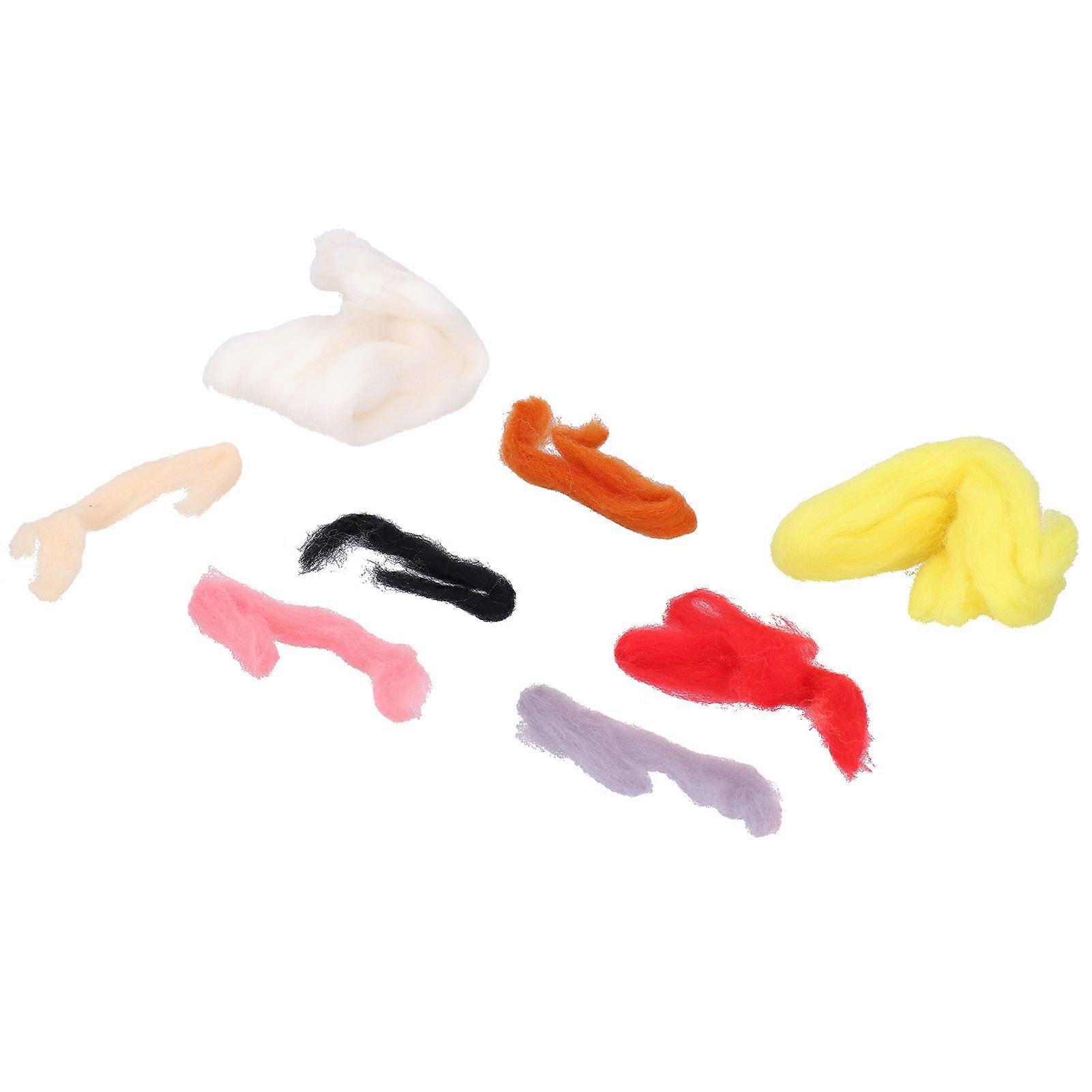 DIY Needle Felting Material Kit NonFinished Artificial Wool Doll Complete Felt Tools for Beginner Home Decor Kid Gift