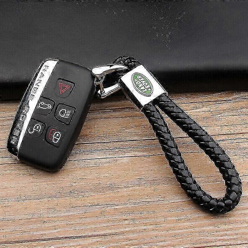 Leather Key Chain Ring for SUV Car Emblem Accessory