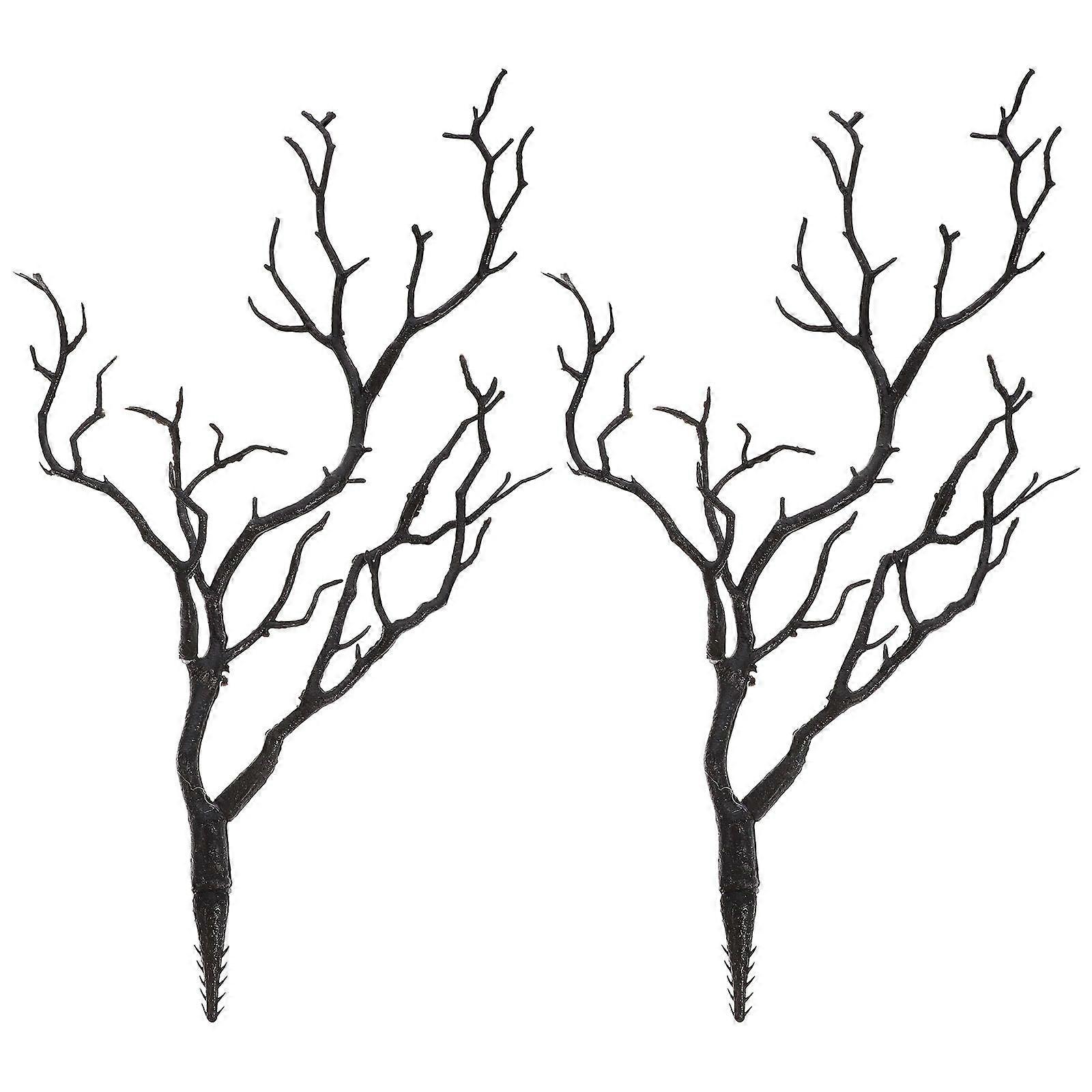 2pcs Gefälschter Zweig Handwerk Dekorative Gefälschte Zweige DIY Pflanzenmodell Halloween Simulation Korallenzweig