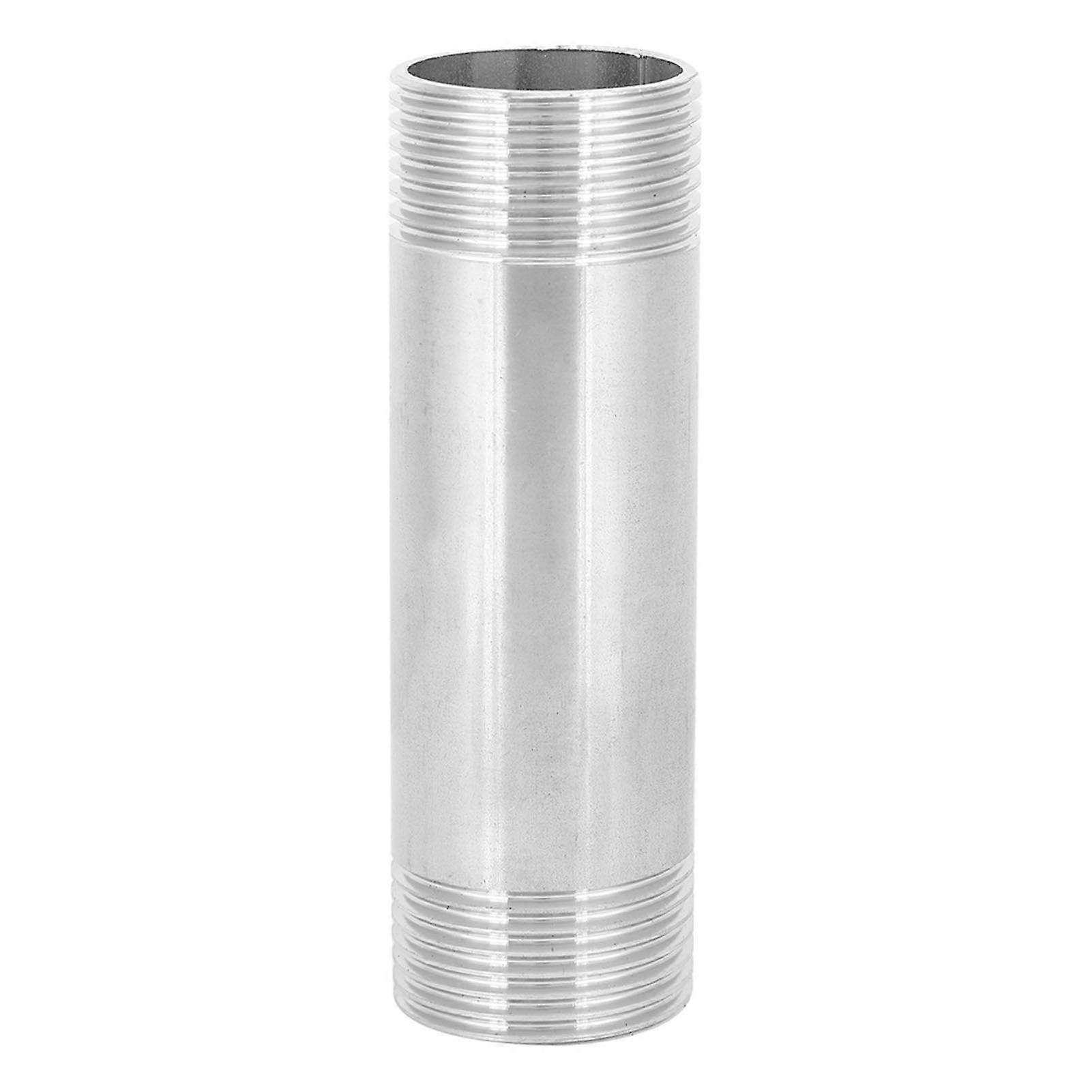 1in NPT to 1in NPT Male Thread 304 Stainless Steel Nipple Threaded Pipe Connector Fittings