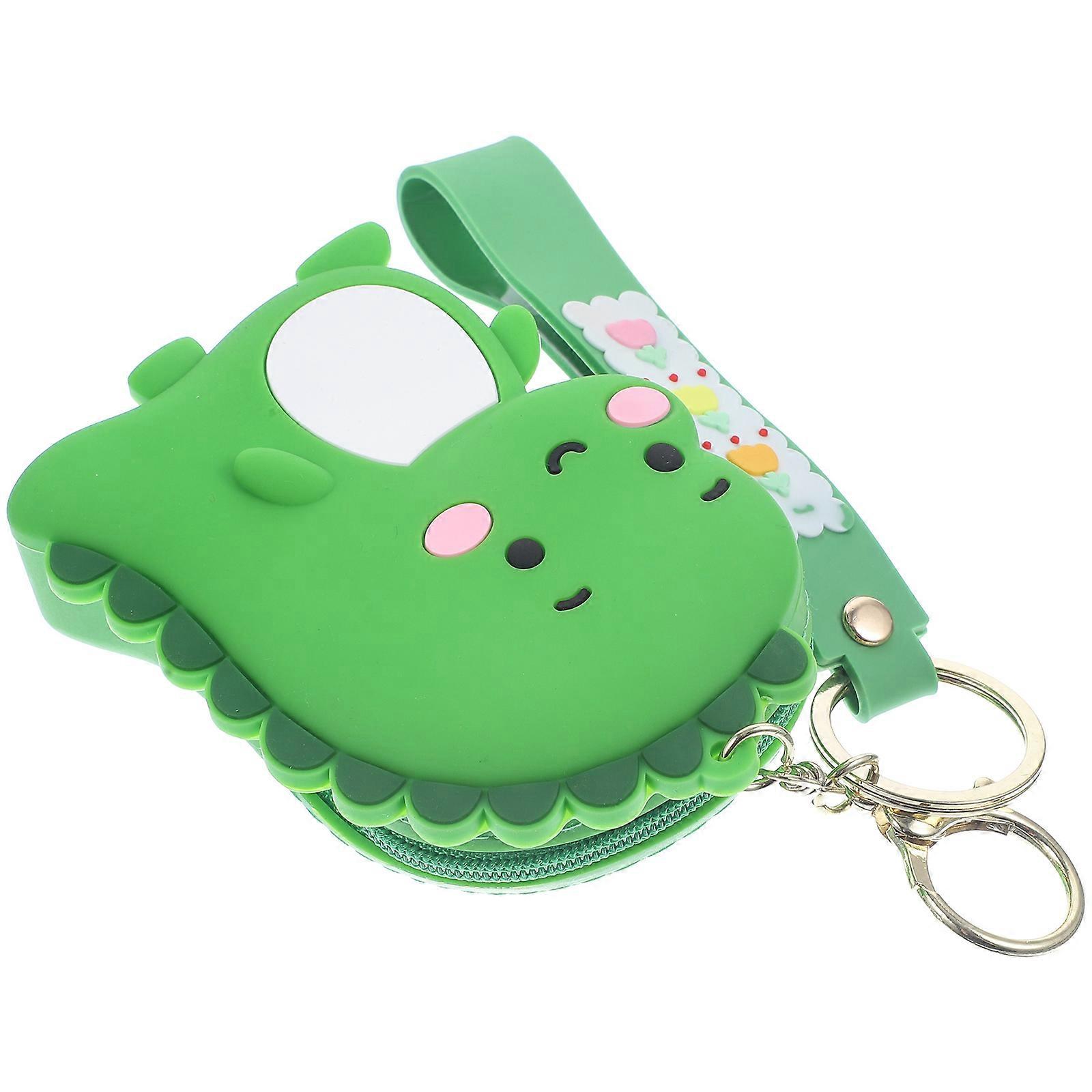 Creative Dinosaur Shape Silicone Key Chain Pendant for Storage Use 5Pcs