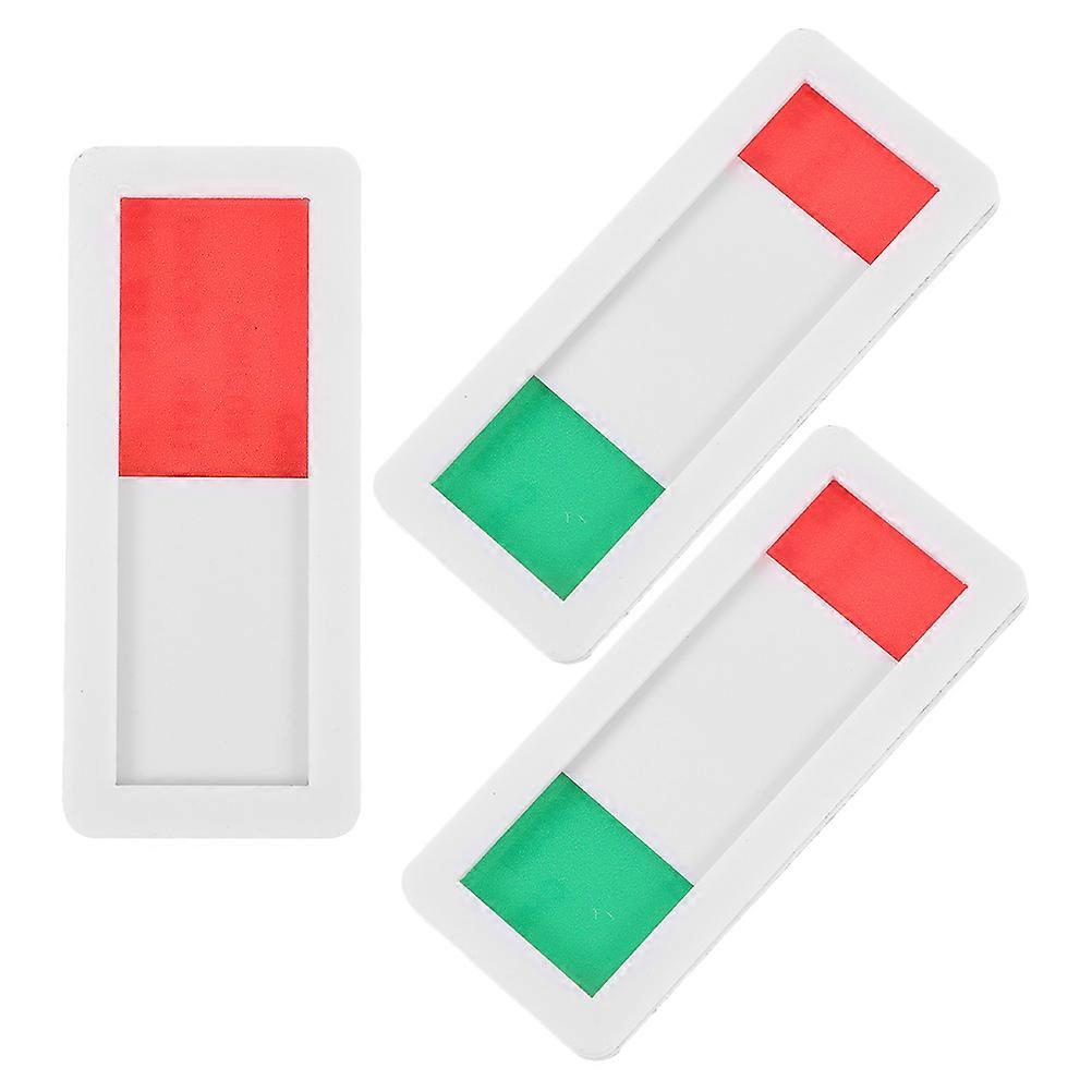 Status Switch Sign Acrylic Vacant Occupied Door Indicator for Restroom 3Pcs