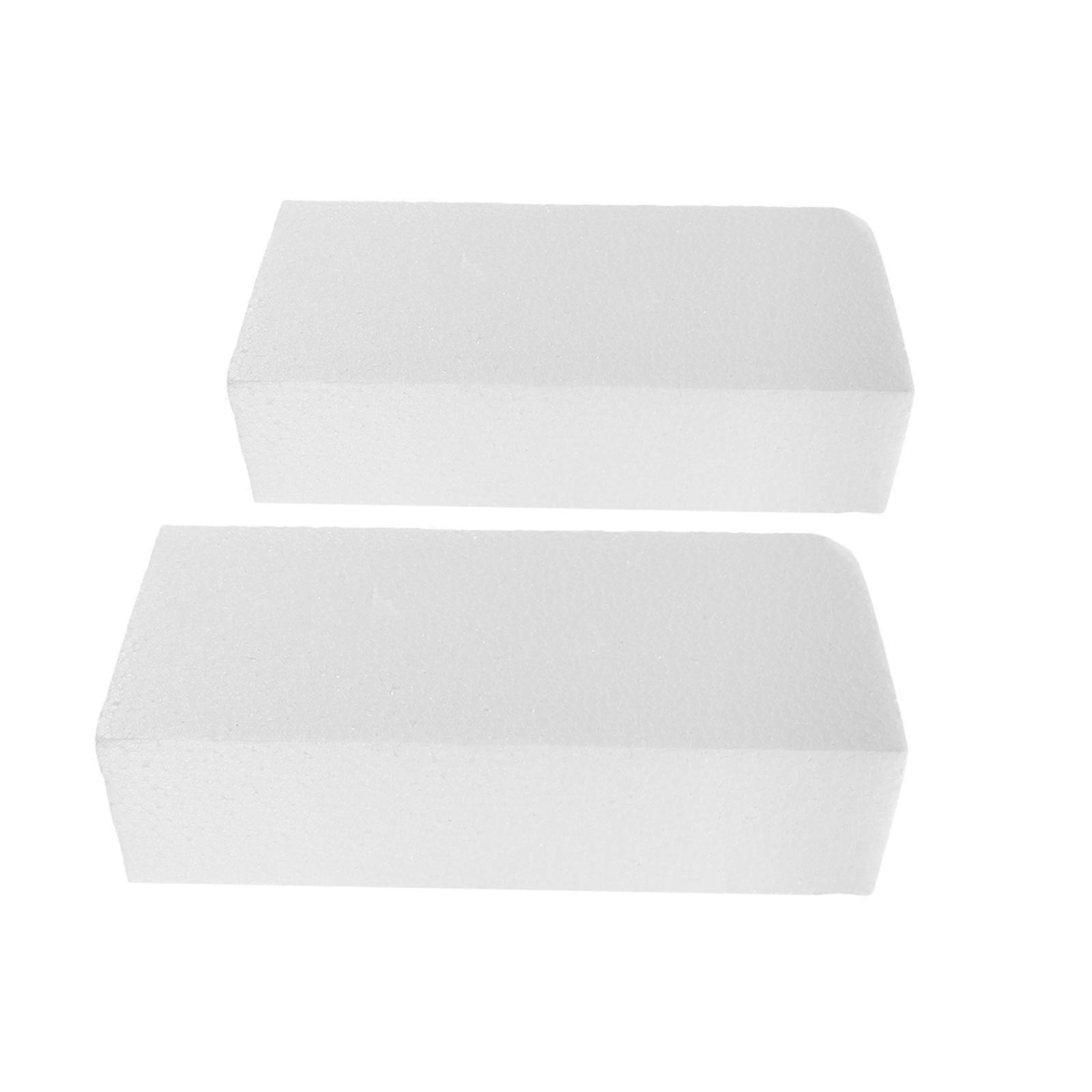 White Foam Blocks for Decoration and Crafts 8Pcs DIY Foam Cubes Set