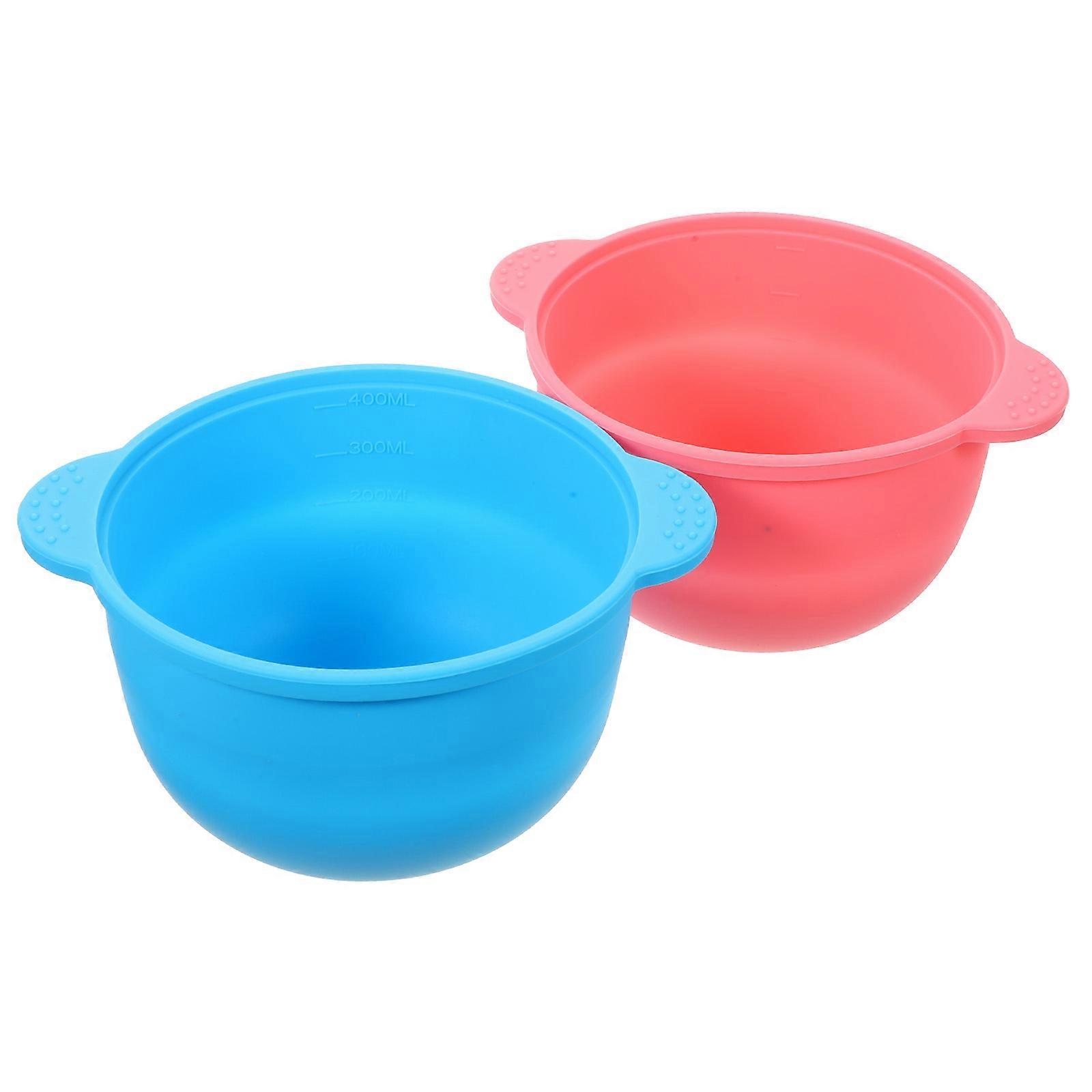 Silicone Wax Melting Pot Wax Warmer Accessories Home Use Assorted Color for Hair Removal Waxing 2Pcs