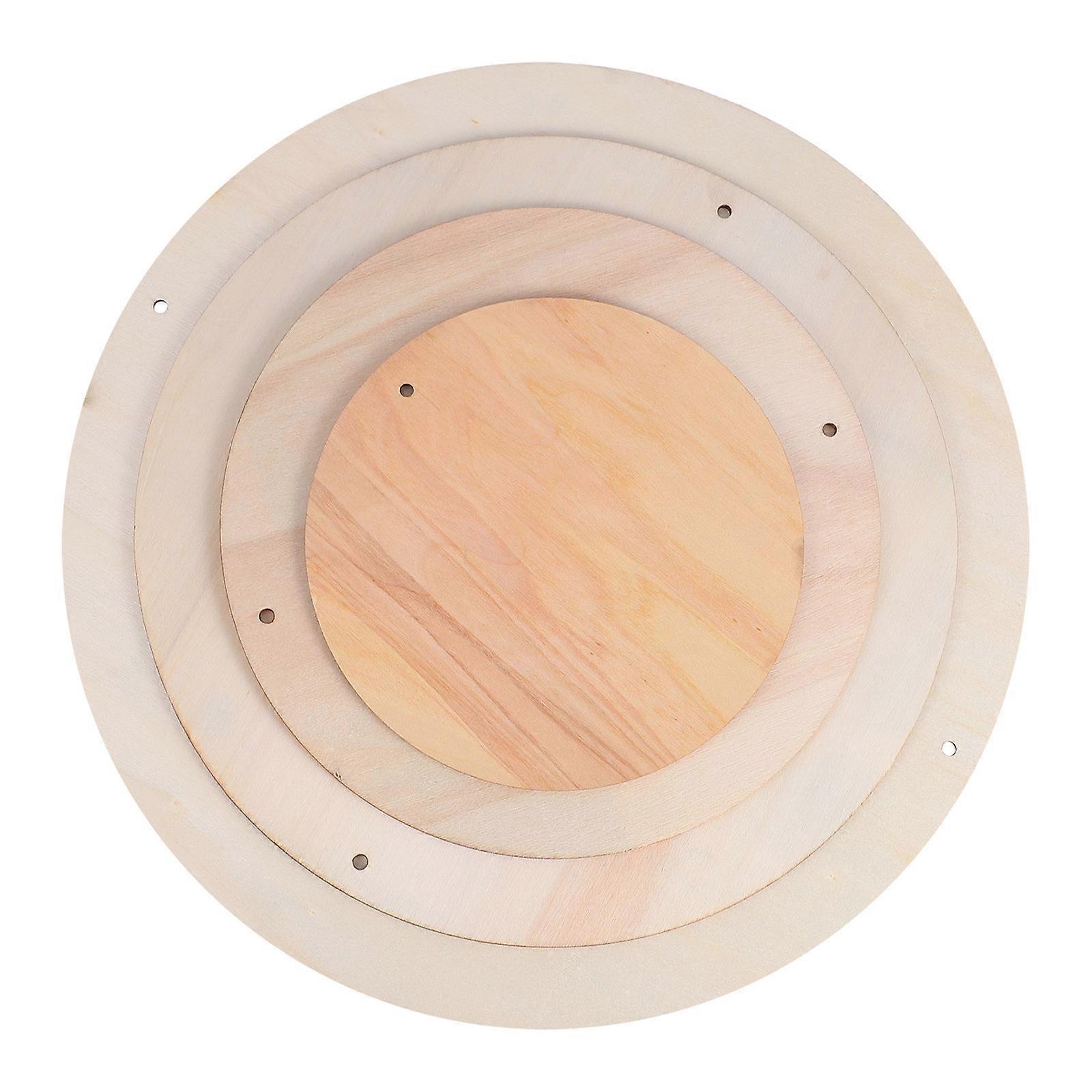 Unfinished Wood Circles for Painting Use Blank Wood Board 4Pcs Set