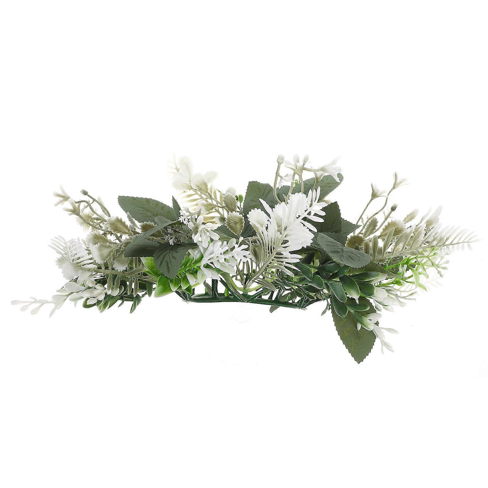 Artificial Leaf Candle Ring for Decor 5Pcs Greenery Candle Wreath Spring