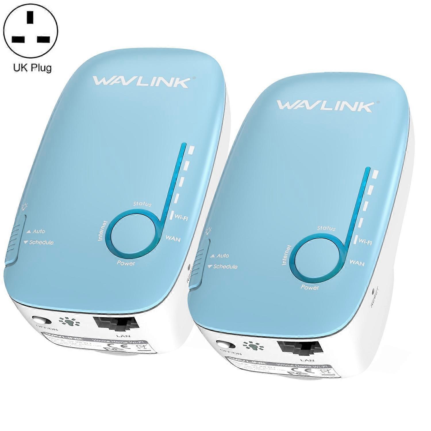 2PCS Blue AC1200 Dual Band Wireless Repeater UK Plug