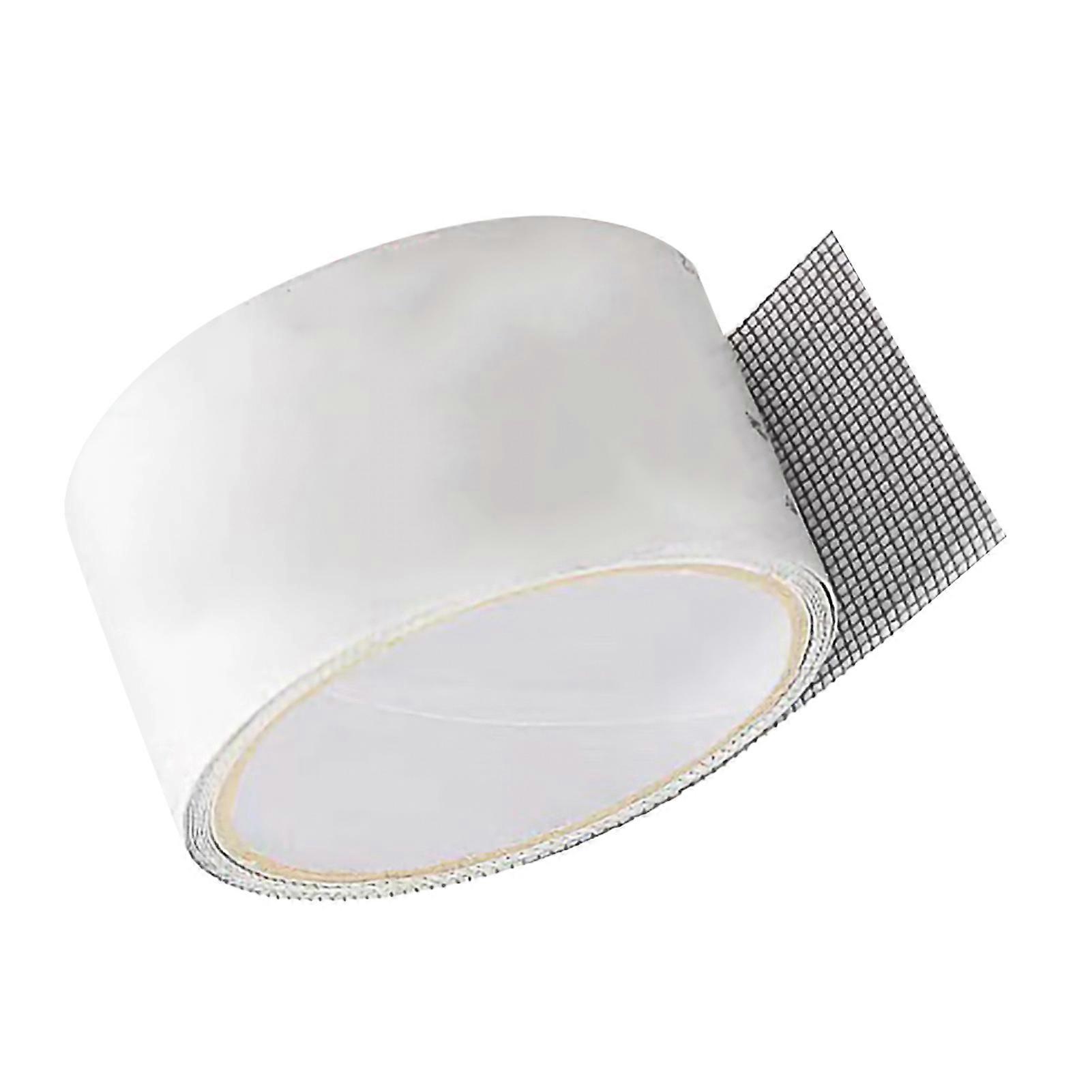 Self Adhesive Window Screen Repair Tape 2m x 50mm White Mesh Patch