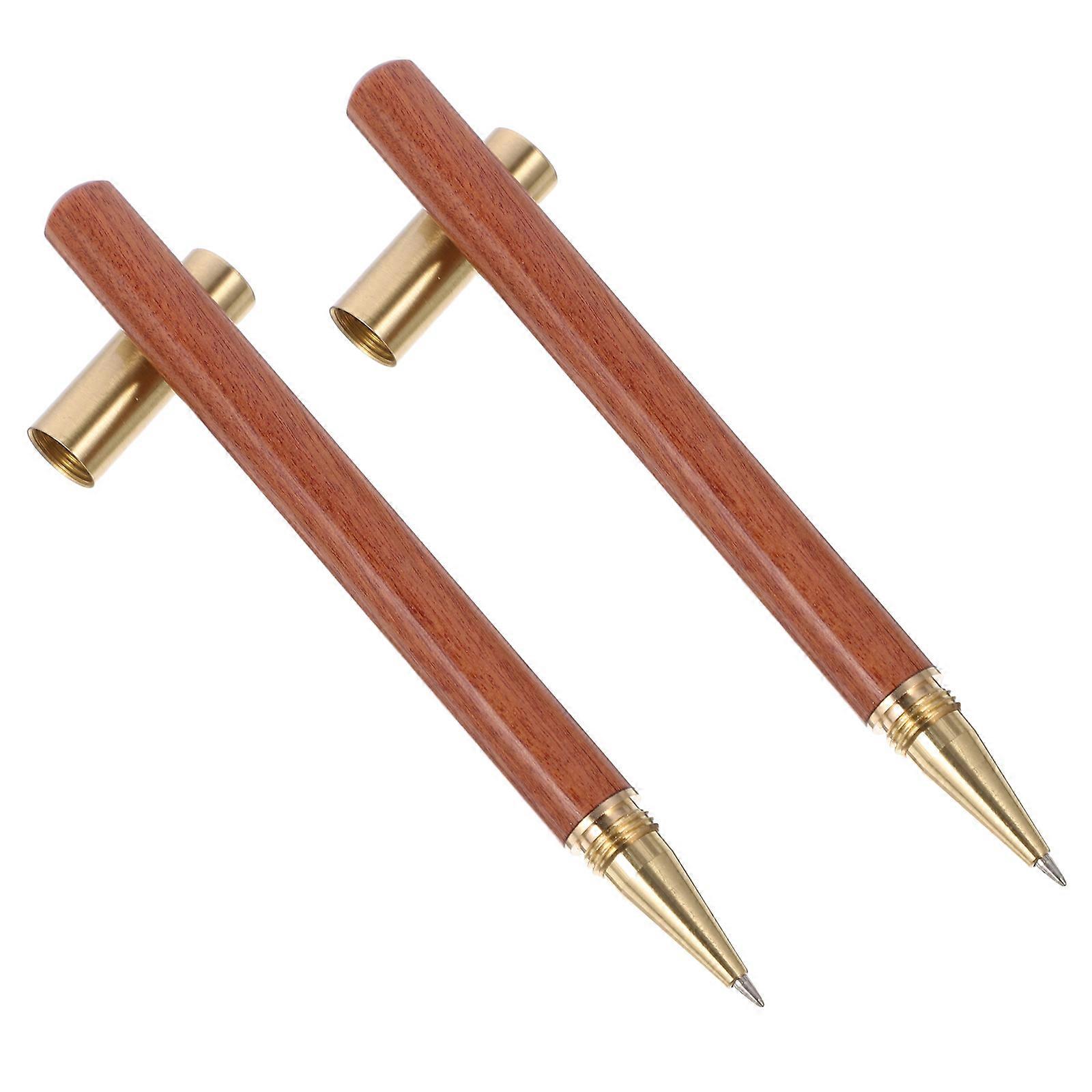Pen for Writing Elegant Business Pen for Daily Use 2Pcs Portable Brown Gift