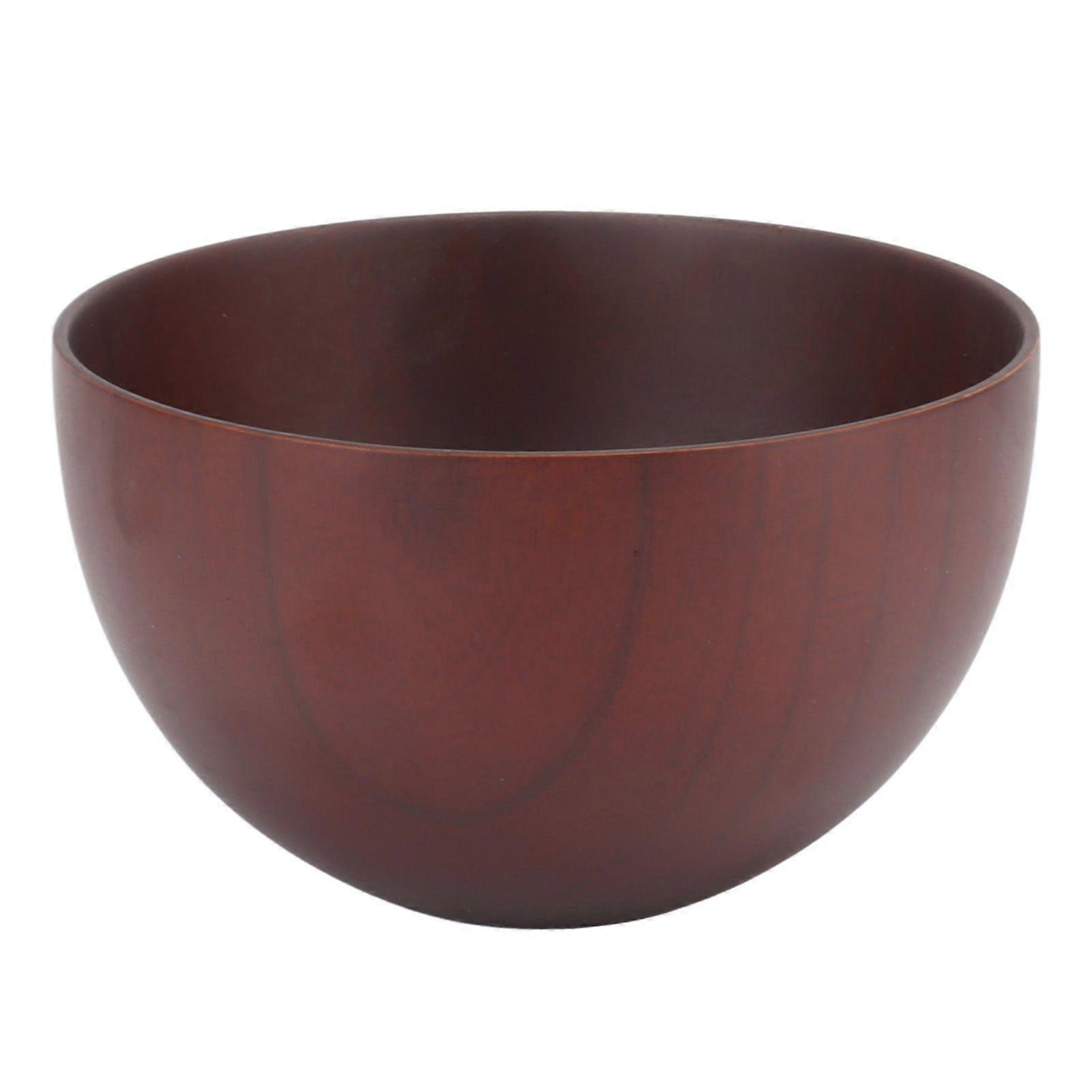 Wood Noodle Bowl Unique Wood Grain Color Pattern Japanese Soup Bowl for Home Rice Salad