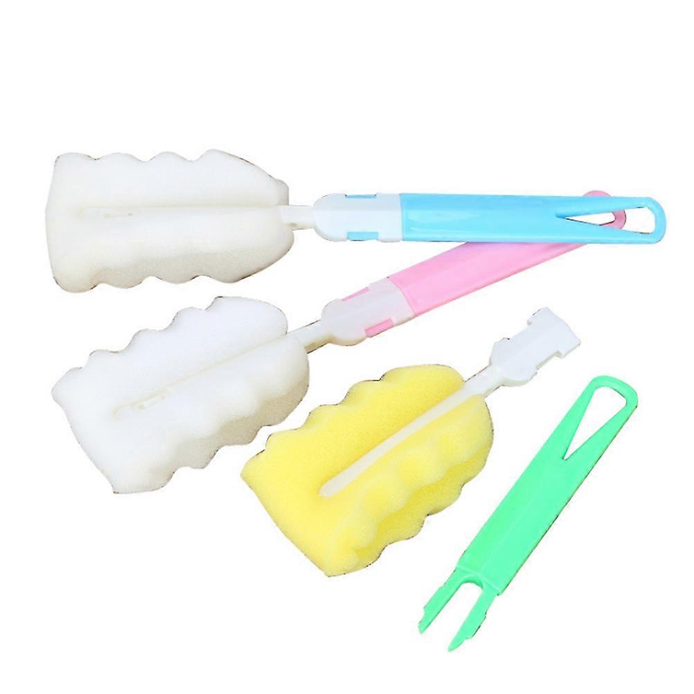 Sponge Cleaning Brush for Baby Bottle Cleaning 2Pcs with Replacement Sponge