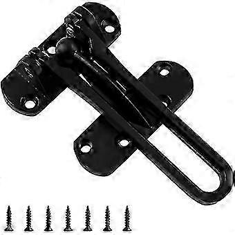Swing Bar Door Lock Latch for Home Security, Door Guard Reinforcement Door Lock,Security for Kids,Black01