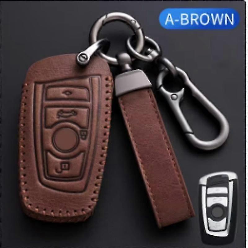 Leather Car Remote Key Case Cover Shell For BMW 1 2 3 4 5 6 7 Series F20 F30 f31 F34 F10 F11 X3 F25 X4 I3 M3 M4