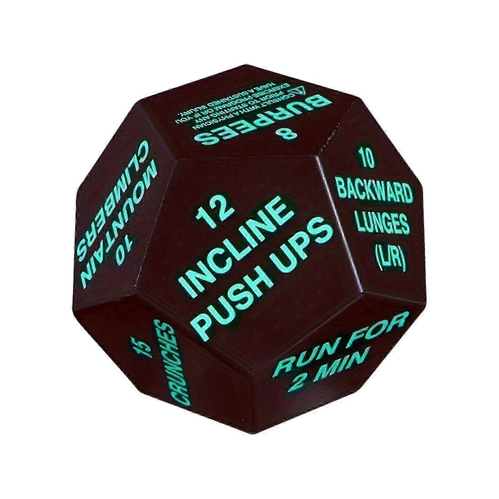 Workout Dice Fitness Challenge 4 Inch 12 Sided Yoga Exercise Dice
