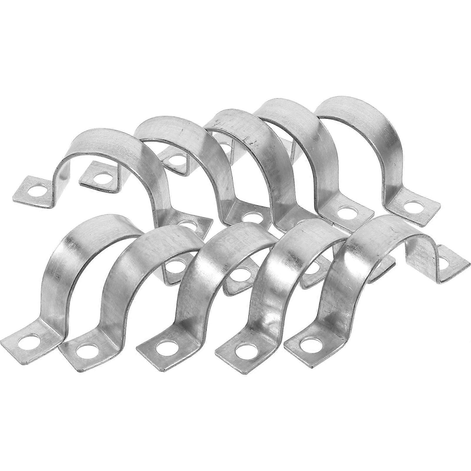 Galvanized Pipe Clamp U-Shaped Bracket 20 Pcs For Water Pipe Fixing Cable Secure Installation In Residential And Commercial Settings