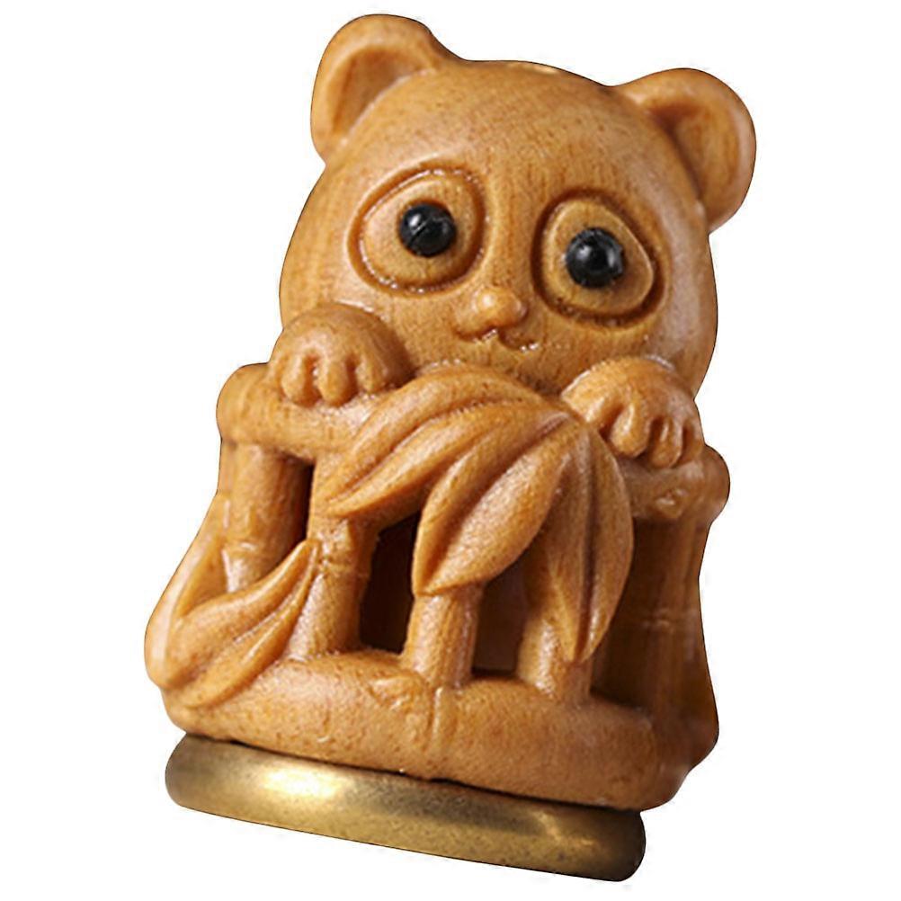 Hollow-Out Wood Panda Pendant 3Pcs Ideal For Key Ring Cellphone Craft Projects Storage And Stylish Accessory