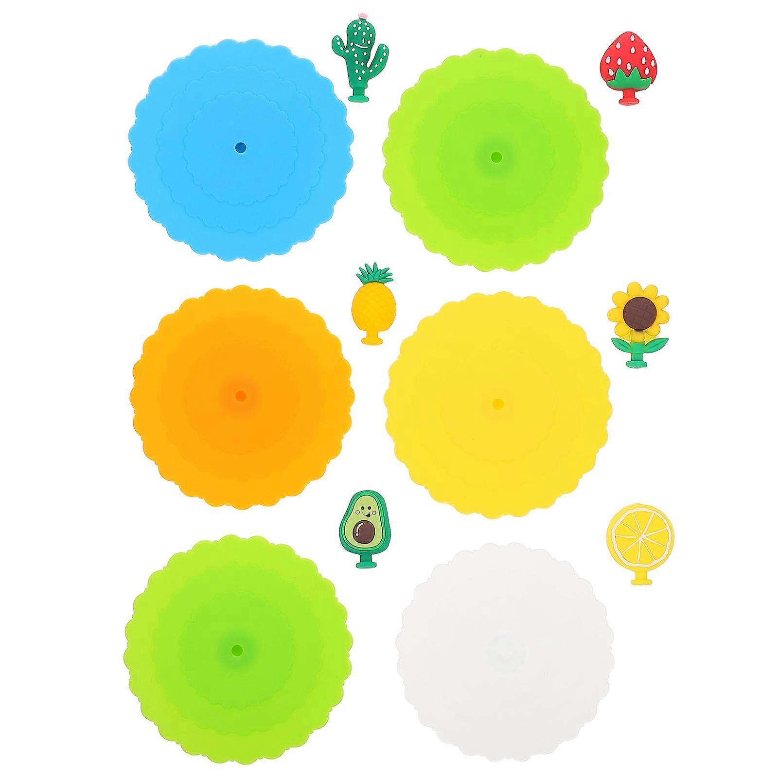 Lids For Drinks Fruit Style 6Pcs