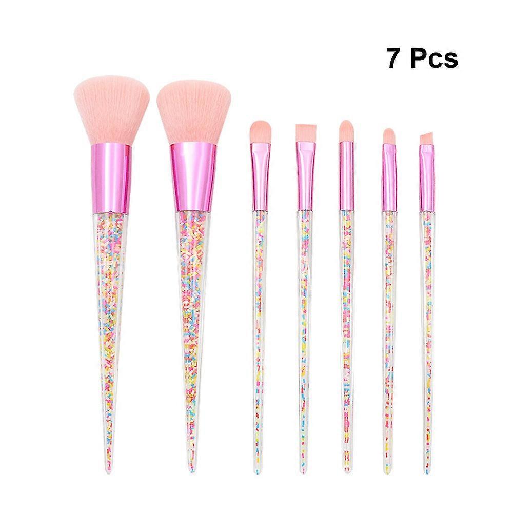 Makeup Brushes Kit Cosmetic Brushes Pink for Face Makeup 7Pcs