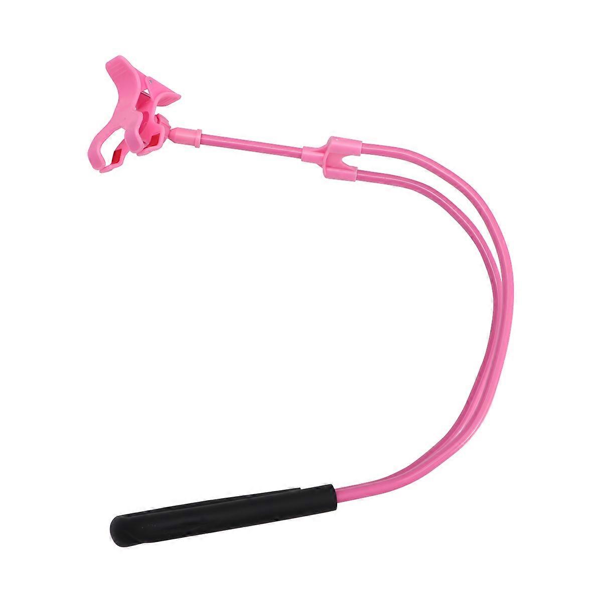 Live Streaming Bracket Pink U-shape Adjustable Angle for Lying Down 1Set