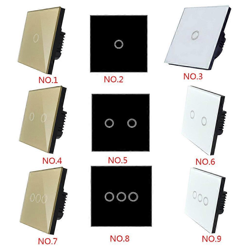 WIFI Smart Wall Light Panel 3 Gang Touch Screen Wireless Switch APP Remote Control Wall Switch EU