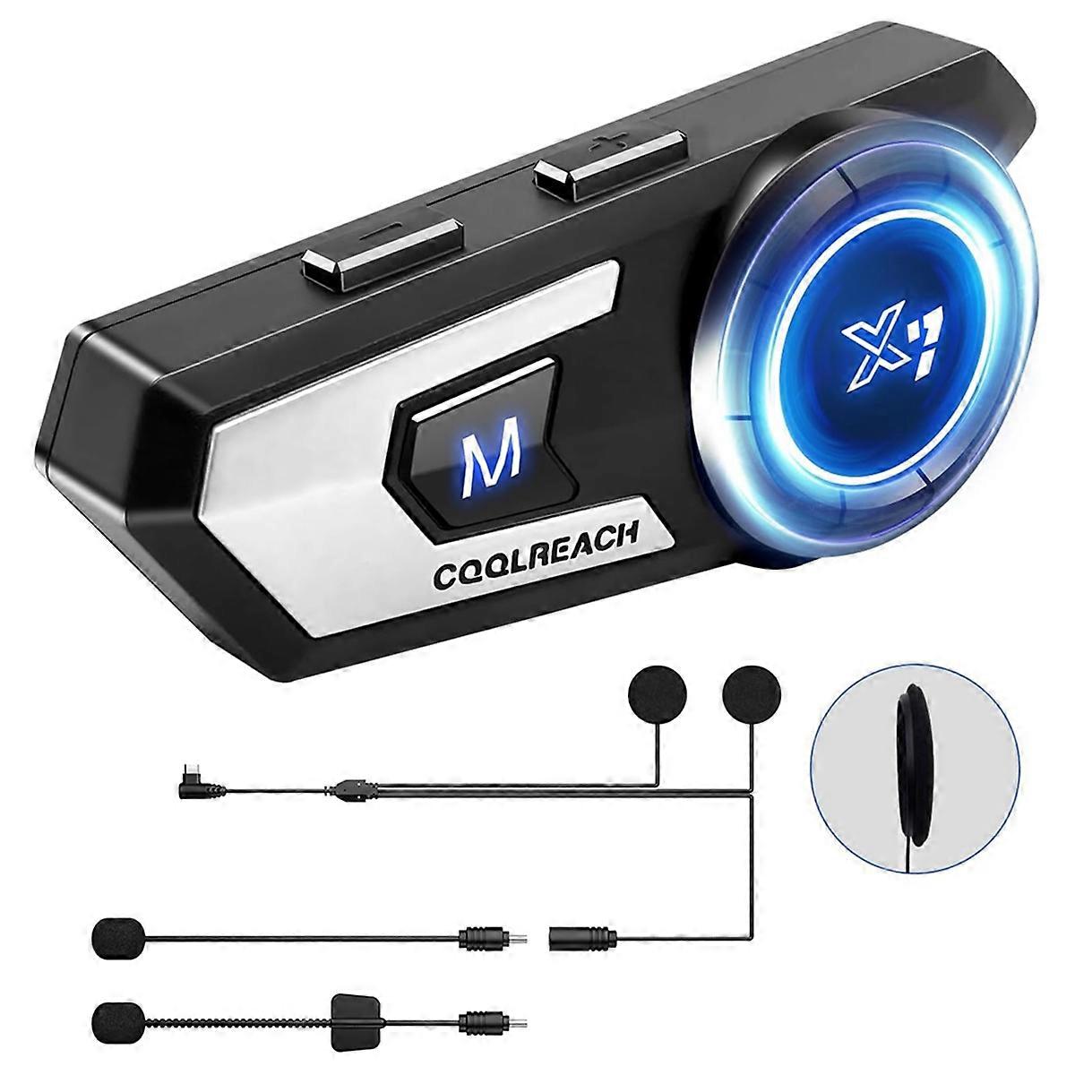 Motorsykkelhjelm Bluetooth-hodesett med myk / hard mikrofon, IP67 automatisk svar / musikkkontroll / intellig