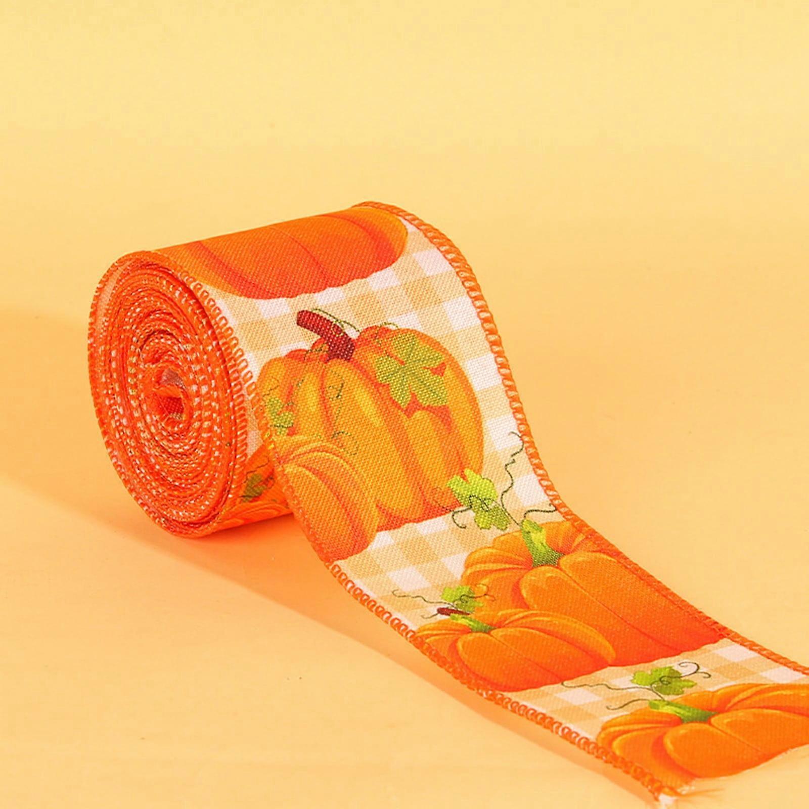Clearance Bow Maker for Ribbon, Compatible with Wreaths, Fall Autumn Wired Edge Ribbon, Thanksgiving Crafts, Pumpkin Maple Leaf Decor
