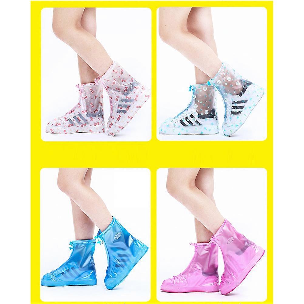 Rain Shoes Cover Shoe Protector for Waterproof Function 2Pcs Unisex Blue