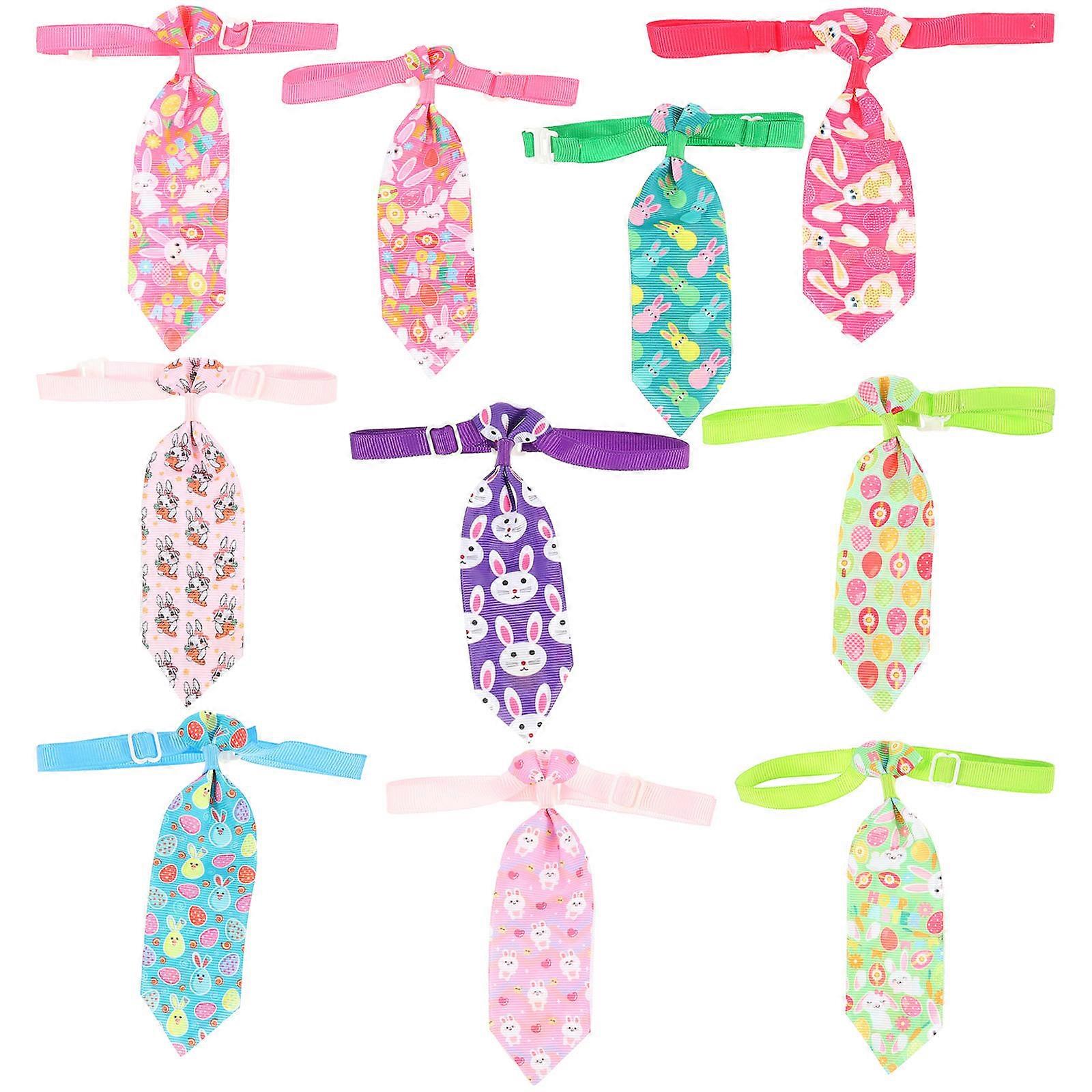 Dog Easter Tie Pet Neckties for Decor 50Pcs with Adjustable Collar