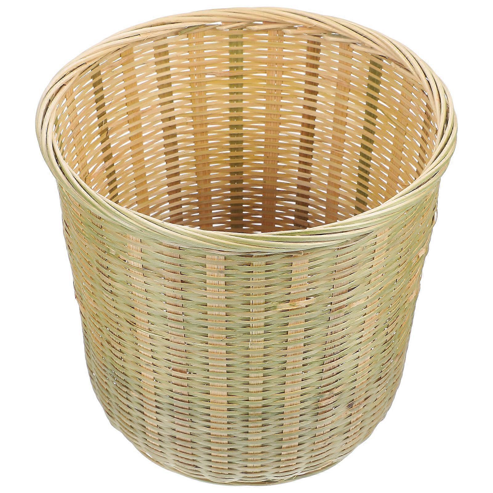 Multifunctional Bamboo Woven Basket for Storage Use 2Pcs Household Storage Container