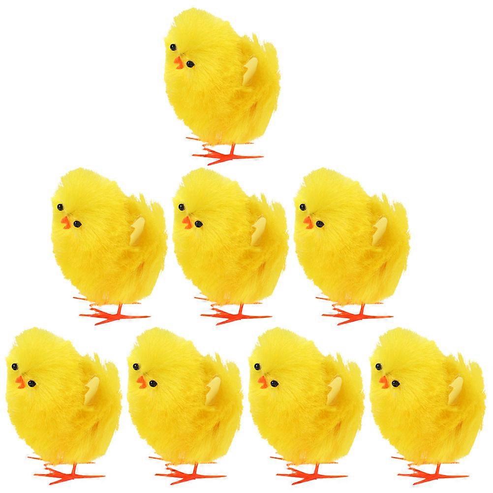 Mini Fluffy Chicks Toy 32 Pcs Easter Decorations Perfect For Craft Projects Indoor Use Featuring Adorable Chick Shape
