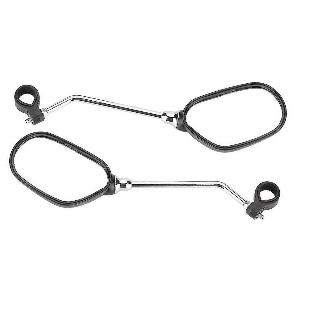 1 Pair Cycling Mountain Bike Handlebar Back View Mirror 360 Rotation with Safety Reflectors