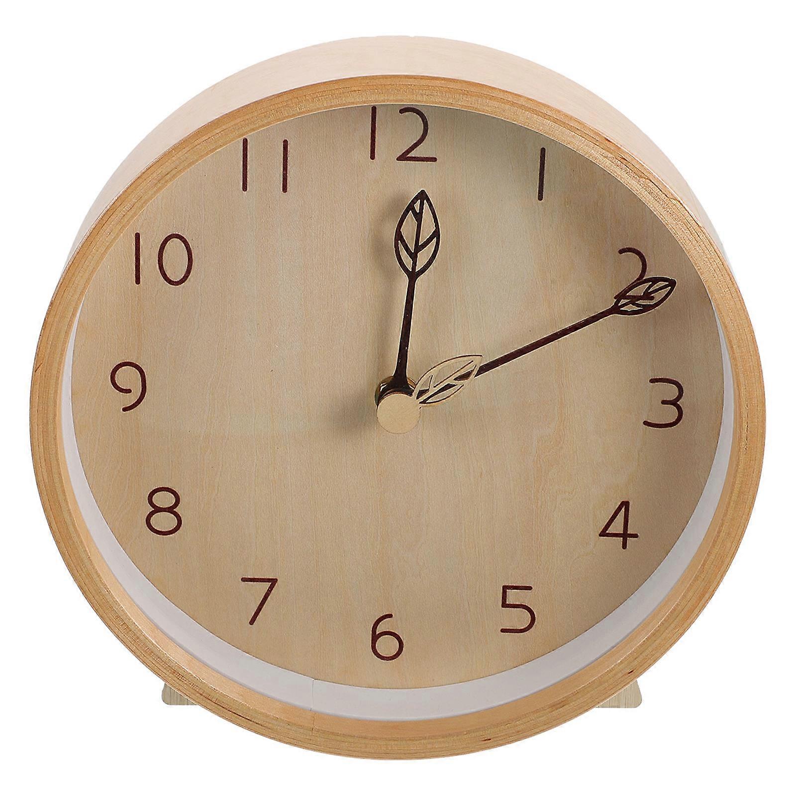 Wooden Desktop Clock for Office Decor Providing 3Sets Silent