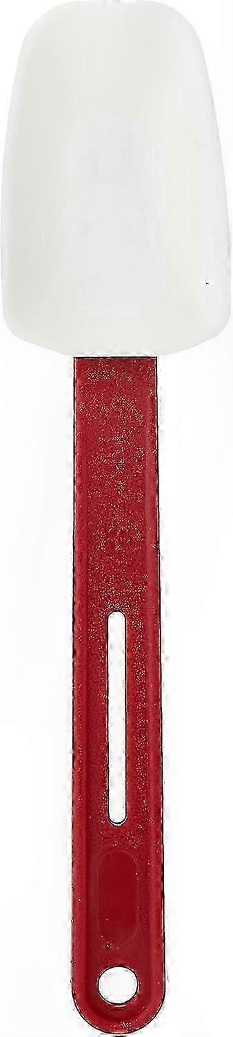 10-Inch Silicone Cooking Spatula, Heat Resistant to 260°C, Stain Resistant, Non-Stick Cookware Friendly, Red