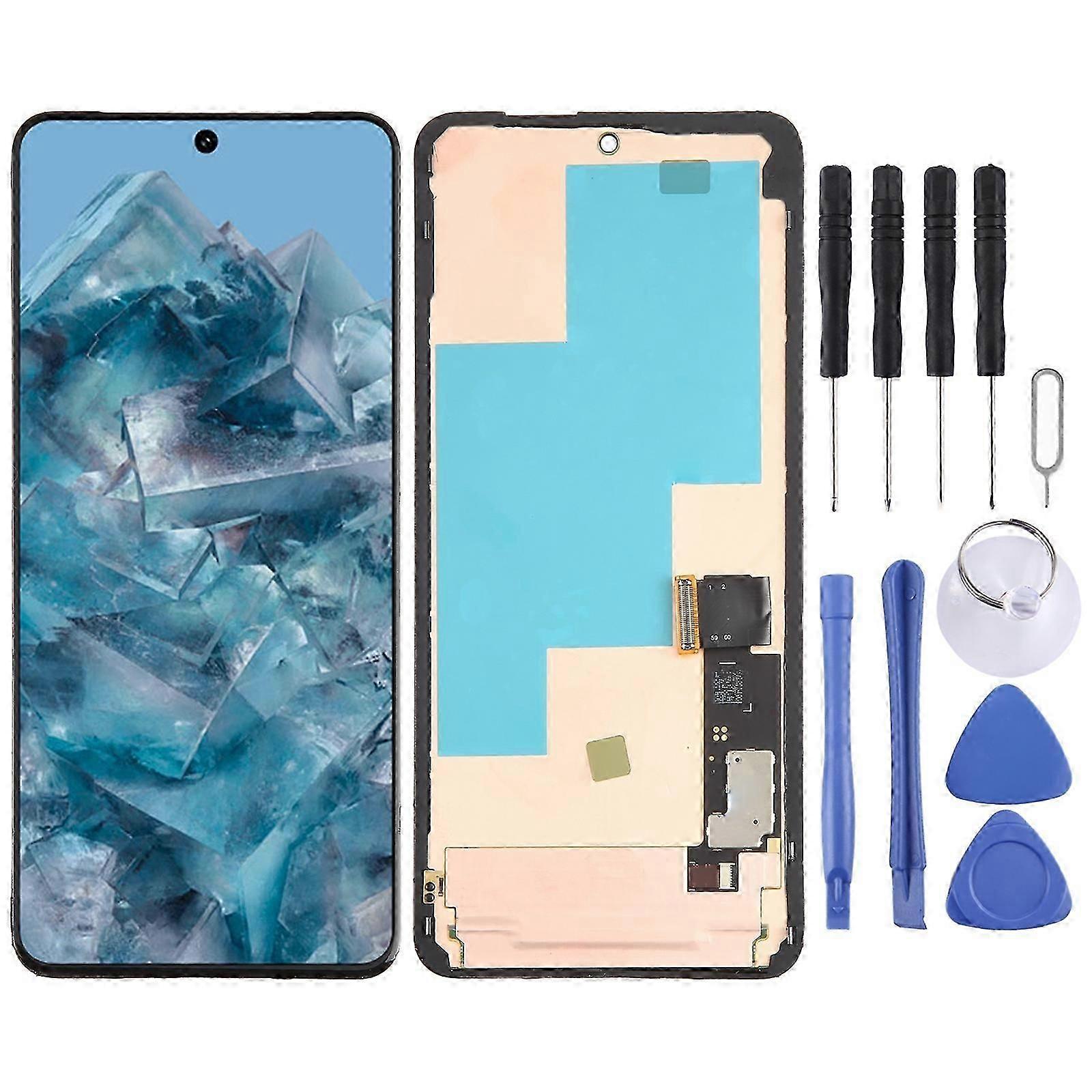 Google Pixel 8 Pro GC3VE G1MNW互換LCDスクリーンデジタイザーフレーム付きフルアセンブリ用