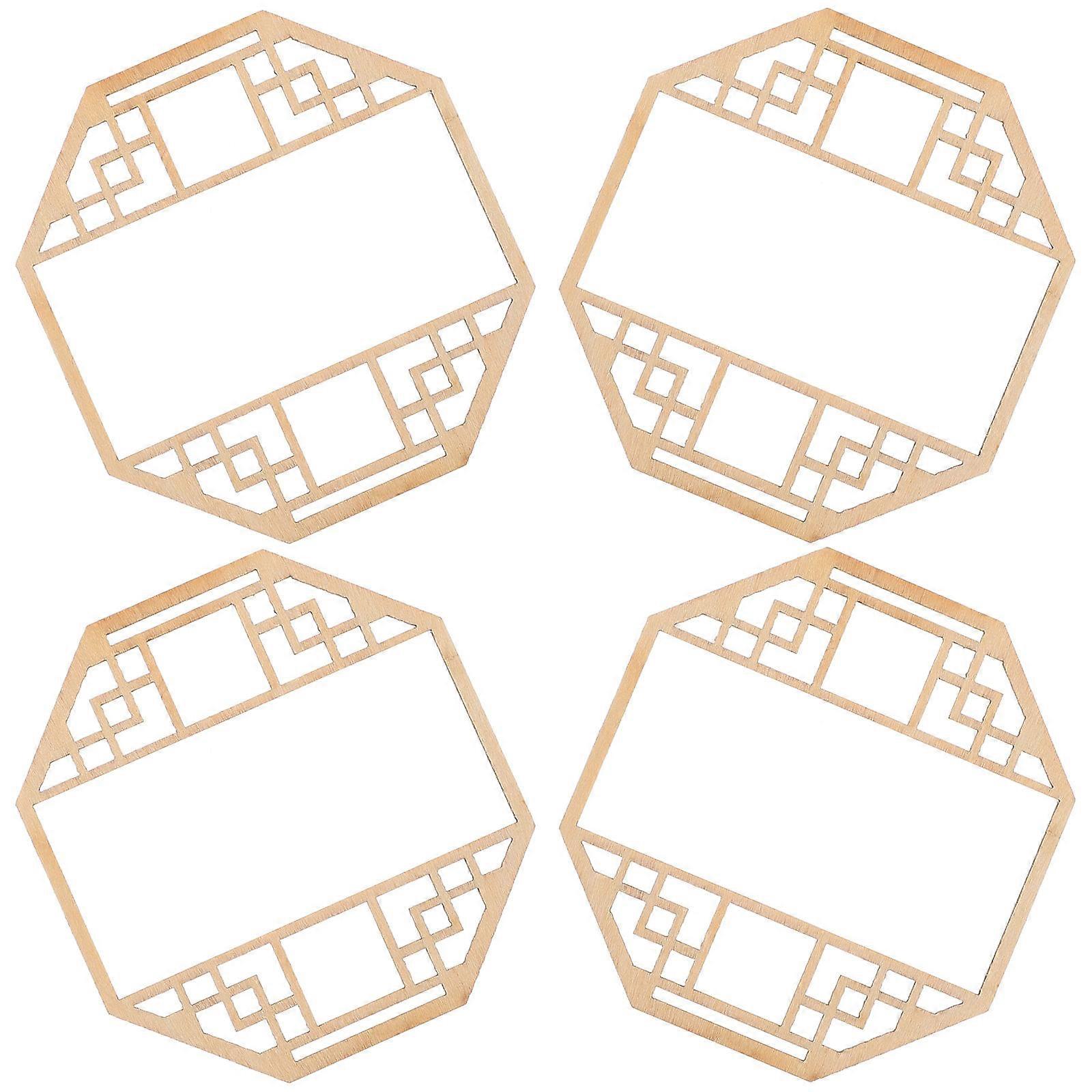 Chinese Architecture Wood Window Frame for Dollhouse 12Pcs DIY Model Kit