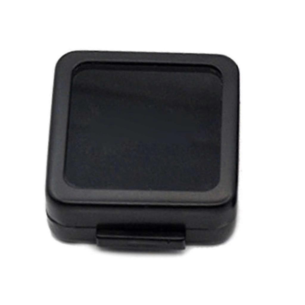 Silver Black Gem Case With Foam Pad Beads Pendant Square Metal Box Showcase