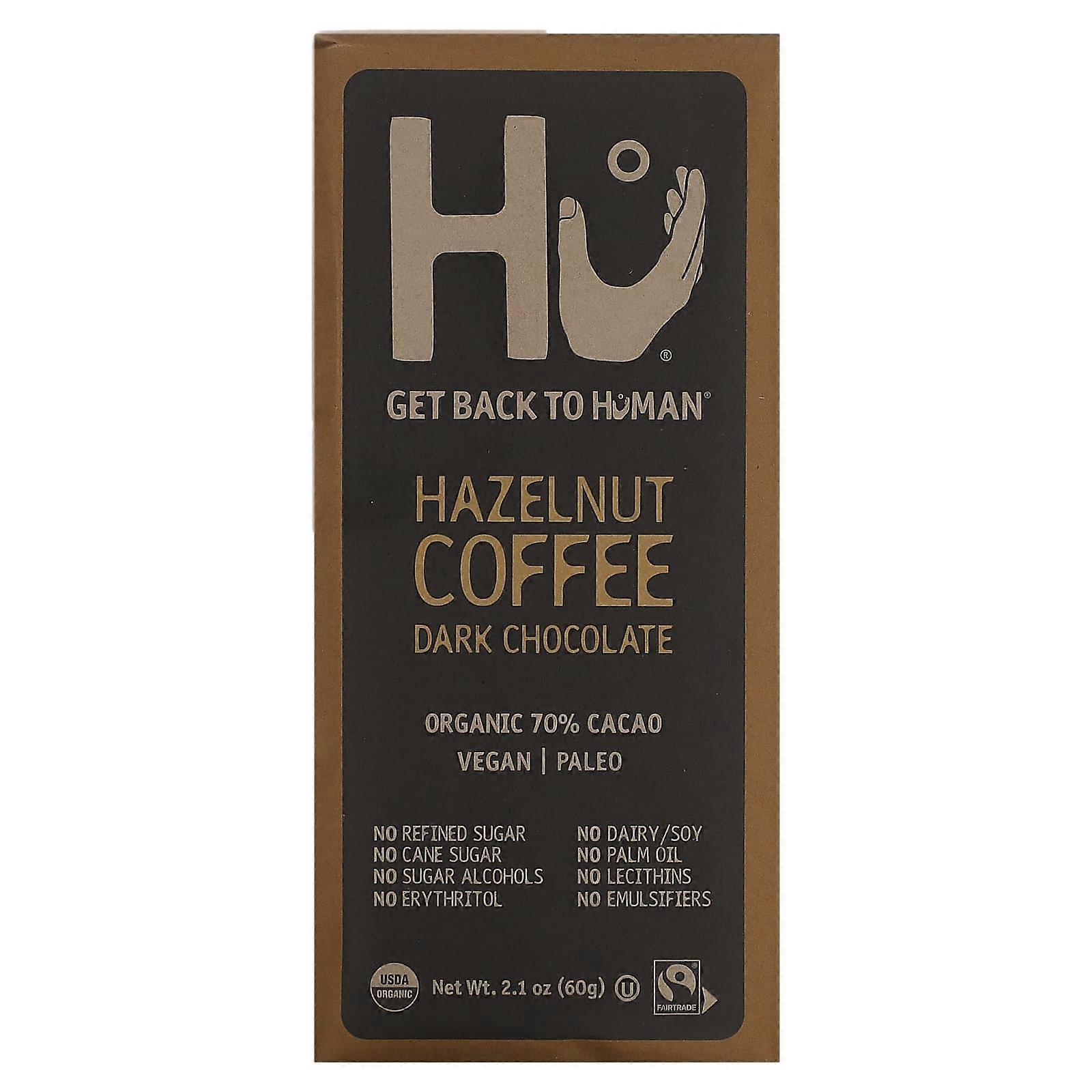 Hazelnut Coffee Dark Chocolate, 2.1 oz (60 g)