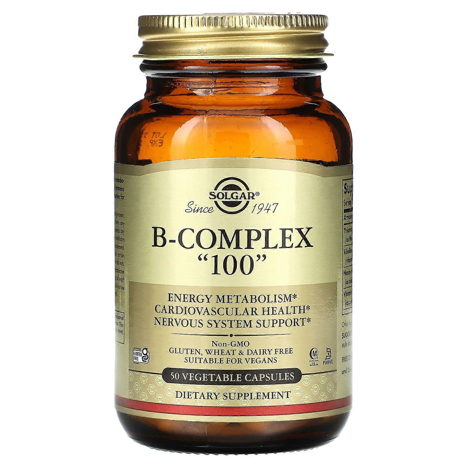 B Complex "100", 50 Vegetable Capsules