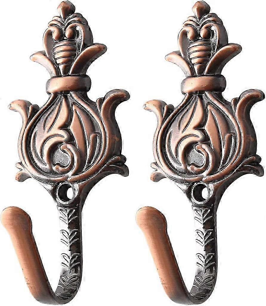 Sourcing Map Curtain Tiebacks Zinc Alloy Vintage Curtain Ties Window Tie Hooks Coppor Tone 2pcs