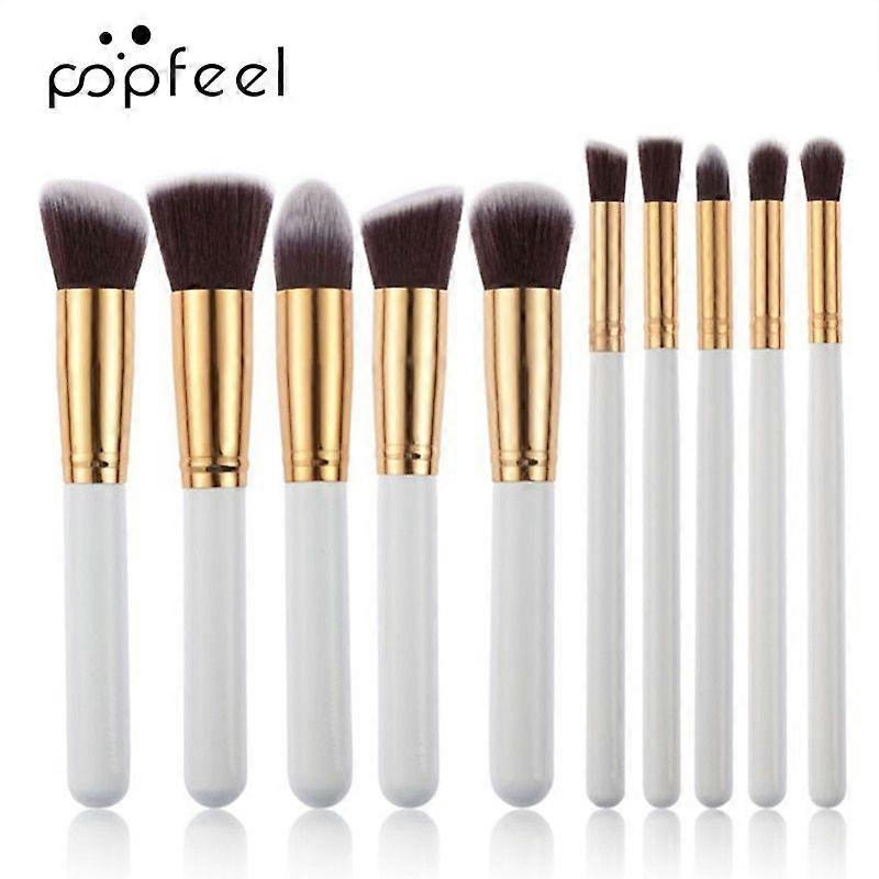 10PCS Makeup Brush Set, Fundation Blush&Powder Eye Shadow Makeup Brush Tool