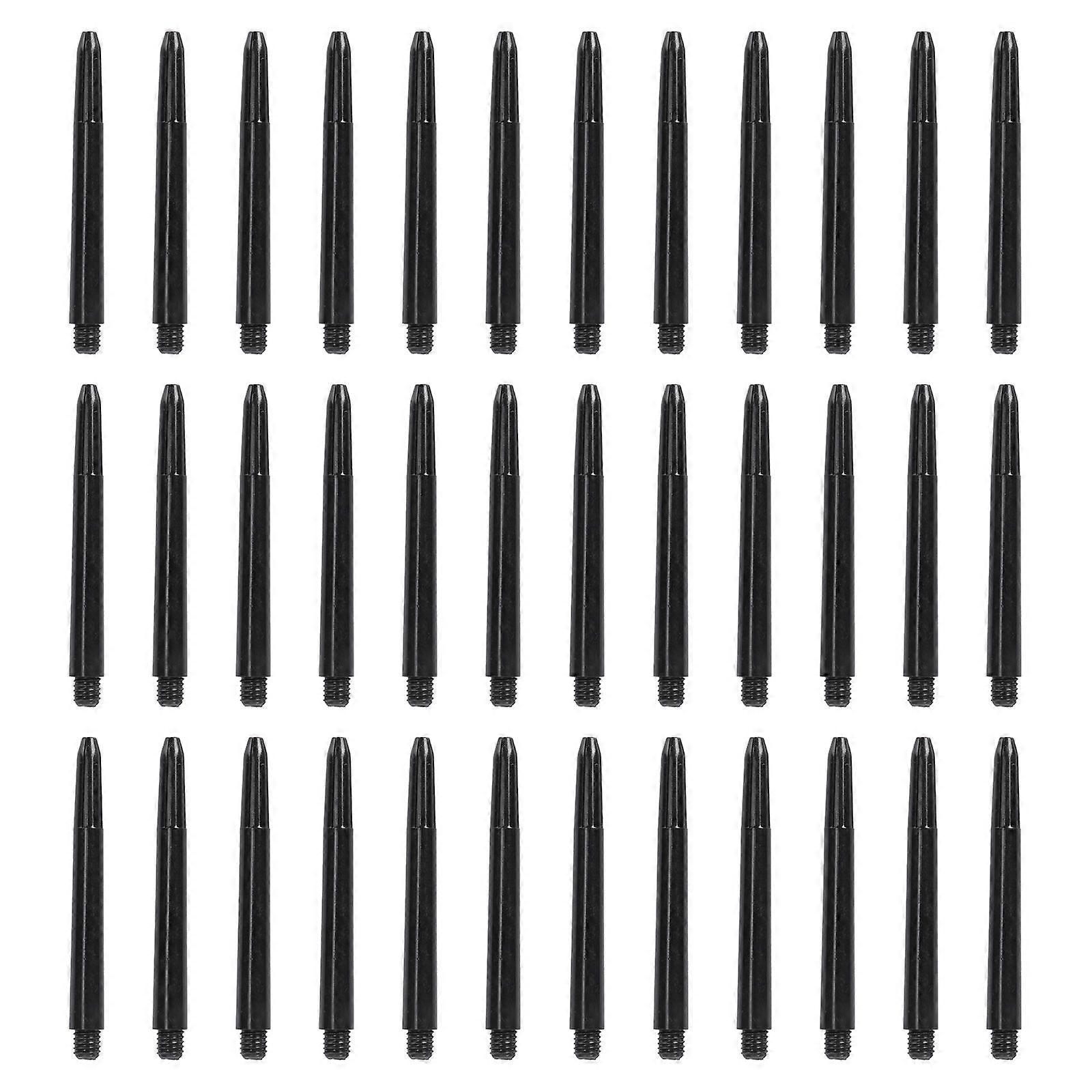 100pcs Plastic Dart Shafts Darts Accessories Stems Plastic Pole Rod with Standard 2BA Screw Thread (Black)