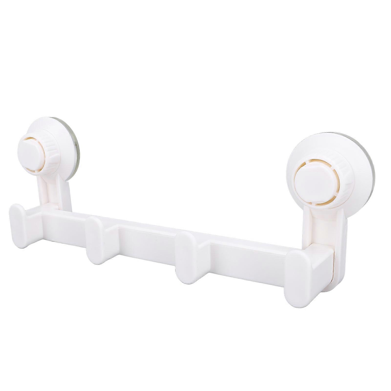 Vacuum Suction Cups and Row Hooks 5kg Wall Mounted Suction Hanger No Drilling Wall Hooks for Bathroom Hotel White 