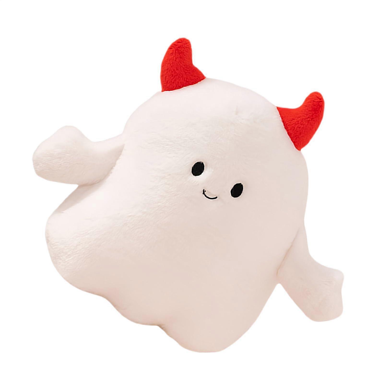 Ghost Pillow Soft Plush Halloween Cushion With Pumpkin Hat Or Evil Horn For Bedroom Decor Nursery Dormitory
