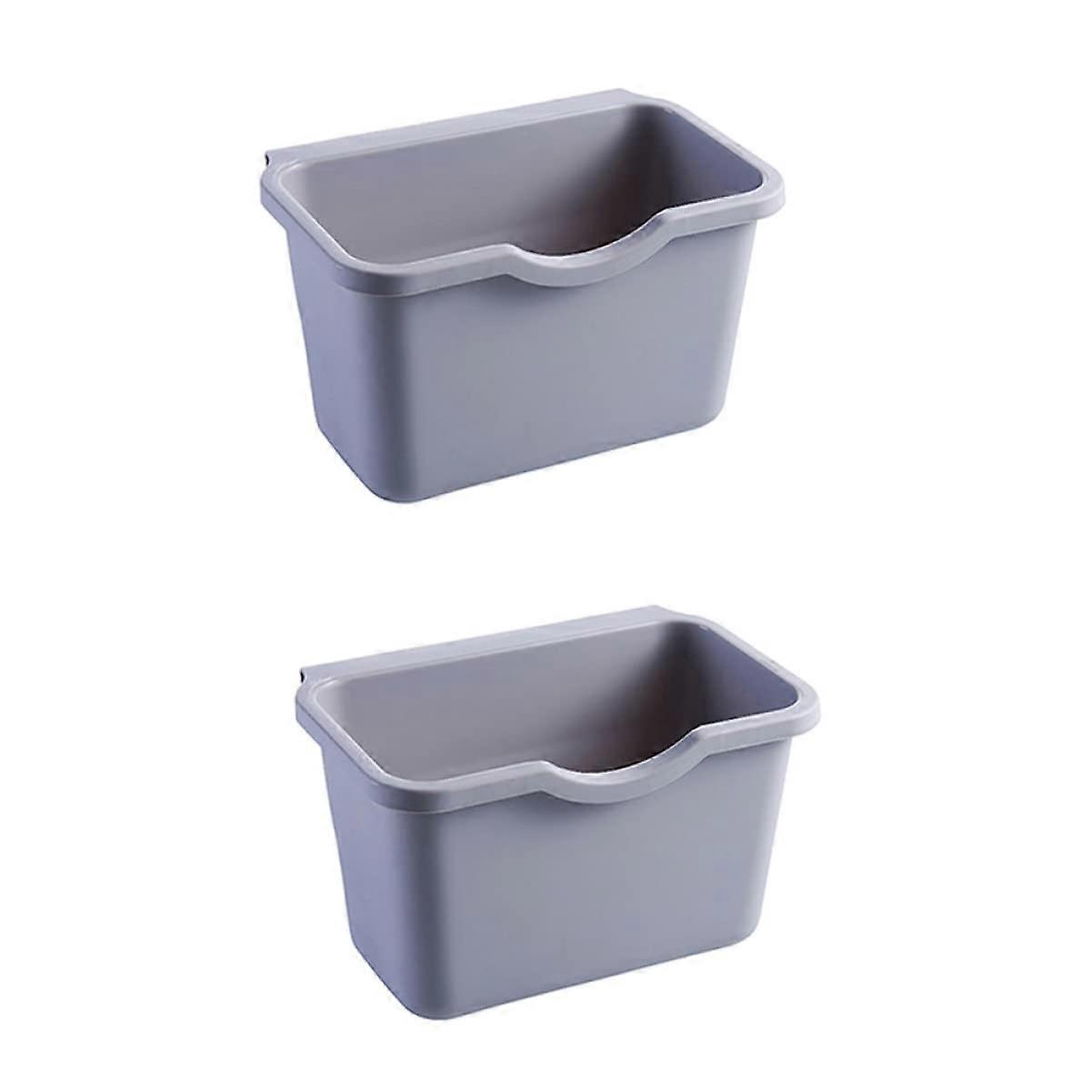 Garbage Storage Box UnderCabinet Trash Can Kitchen Organizing Bin Dark Grey