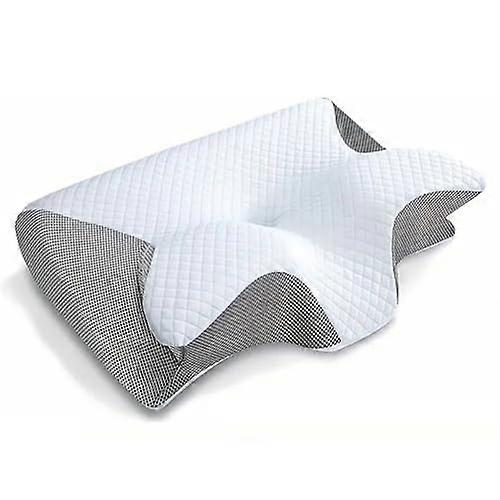 Memory Foam Pillow Contoured Orthopedic Neck Support Pillow For Side Back And Stomach Sleepers Ergonomic Design