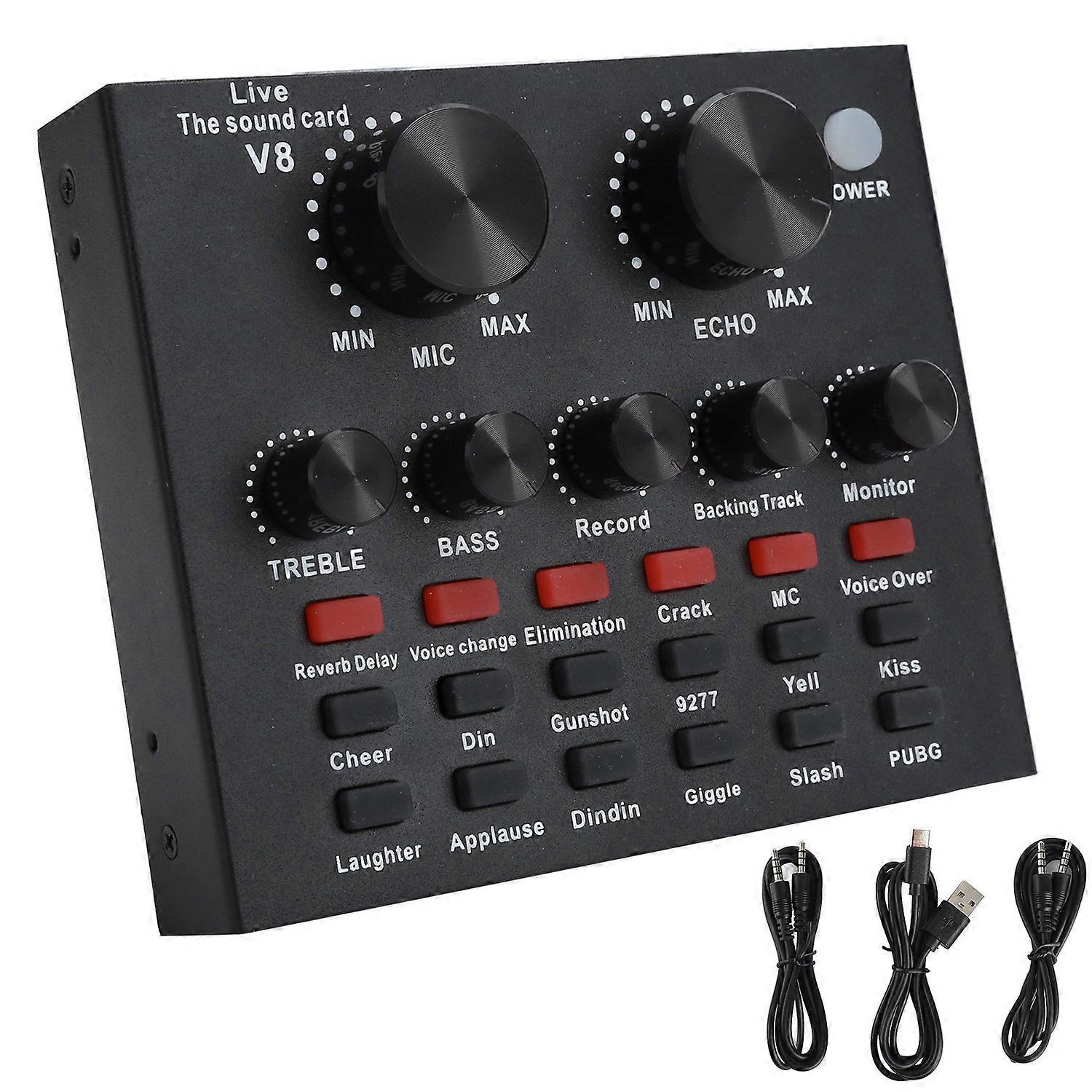 Live Sound Card Voice Changer Bluetooth Support Mobile Phone Computer Headset Using